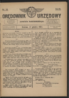 Orędownik Urzędowy Powiatu Kościańskiego 1927.12.17 R.64 Nr 50