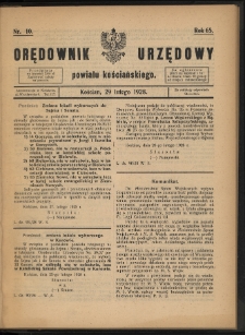 Orędownik Urzędowy Powiatu Kościańskiego 1928.02.29 R.65 Nr 10