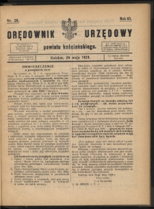 Orędownik Urzędowy Powiatu Kościańskiego 1928.05.26 R.65 Nr 28