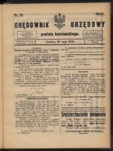 Orędownik Urzędowy Powiatu Kościańskiego 1928.05.30 R.65 Nr 29