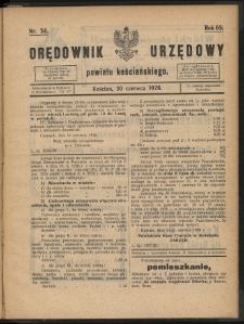 Orędownik Urzędowy Powiatu Kościańskiego 1928.06.30 R.65 Nr 34