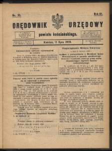 Orędownik Urzędowy Powiatu Kościańskiego 1928.07.11 R.65 Nr 36