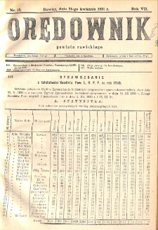 Orędownik Powiatu Rawickiego 1931.04.21 R.7 Nr 15