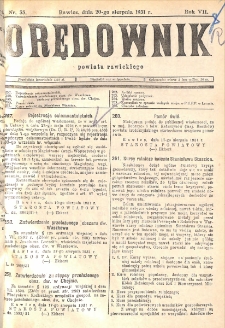 Orędownik Powiatu Rawickiego 1931.08.20 R.7 Nr 33