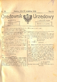 Orędownik Urzędowy Powiatu Rawickiego 1926.04.08 R.2 Nr 14
