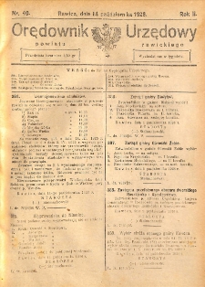 Orędownik Urzędowy Powiatu Rawickiego 1926.10.14 R.2 Nr 40