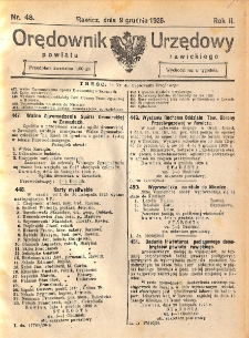 Orędownik Urzędowy Powiatu Rawickiego 1926.12.09 R.2 Nr 48