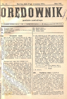 Orędownik Powiatu Rawickiego 1931.09.17 R.7 Nr 37