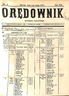 Orędownik Powiatu Rawickiego 1932.02.05 R.8 Nr 5