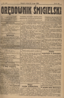 Orędownik Śmigielski 1922.02.25 R.32 Nr 46