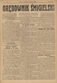 Orędownik Śmigielski 1922.03.19 R.32 Nr 65