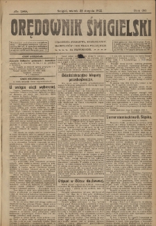 Orędownik Śmigielski 1922.08.22 R.32 Nr 189