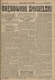 Orędownik Śmigielski 1922.09.08 R.32 Nr 204