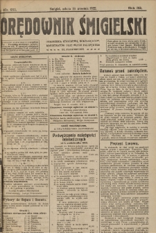Orędownik Śmigielski 1922.09.16 R.32 Nr 211