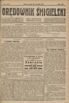 Orędownik Śmigielski 1922.09.22 R.32 Nr 216