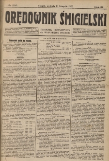 Orędownik Śmigielski 1922.11.19 R.32 Nr 265