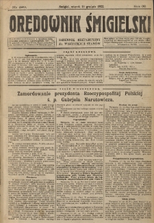 Orędownik Śmigielski 1922.12.19 R.32 Nr 289
