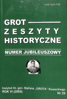 Grot : Zeszyty Historyczne 2005 R.6 Nr 3(25)