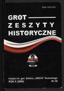 Grot : Zeszyty Historyczne 2009 R.10 Nr 1(30)