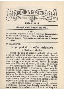 Kronika Gostyńska : jednodni&oacute;wka regionalna. 1932.09.01 T.4 z.6