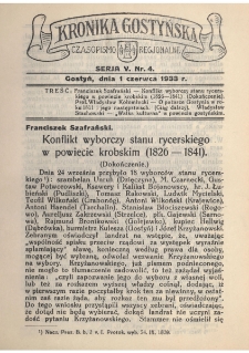 Kronika Gostyńska : jednodni&oacute;wka regionalna. 1933.06.01 T.5 z.4