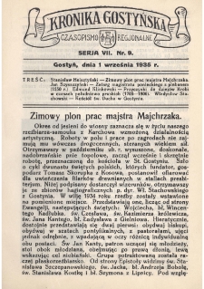 Kronika Gostyńska : jednodni&oacute;wka regionalna. 1935.09.01 T.7 z.9