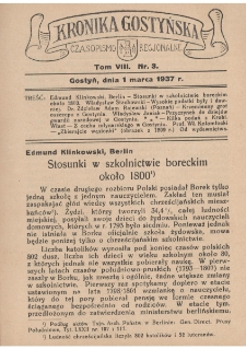 Kronika Gostyńska : jednodni&oacute;wka regionalna. 1937.03.01 T.8 z.3
