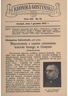 Kronika Gostyńska : jednodni&oacute;wka regionalna. 1937.12.01 T.8 z.12