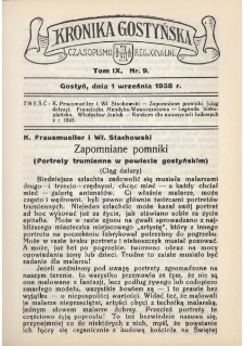 Kronika Gostyńska : jednodni&oacute;wka regionalna. 1938.09.01 T.9 z.9