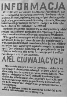 Zdjęcie z pogrzebu Jerzego Popiełuszki 1444