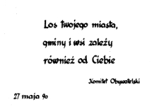 Ulotka wyborcza - Komitet Obywatelski
