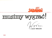 Naklejka wyborcza - Musimy wygrać!