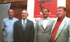 Czterej szefowie Zarządu Regionu Leszczyńskiego - od lewej: Eugeniusz Matyjas (1981-1990), J&oacute;zef Sobieraj (1990-1995), Roman Skrzypczak (1995-1998) i Karol Pabisiak (1998-2020)
