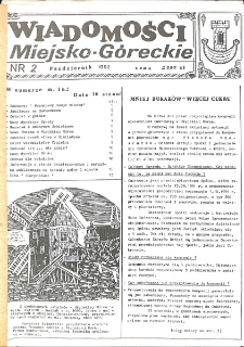 Wiadomości Miejsko-G&oacute;reckie 1992 nr 2