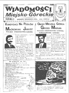 Wiadomości Miejsko-G&oacute;reckie 1993 nr 4 (7)