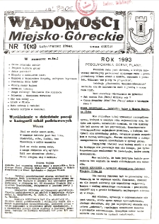 Wiadomości Miejsko-G&oacute;reckie 1994 nr 1 (10)