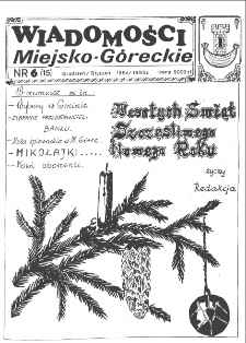 Wiadomości Miejsko-G&oacute;reckie 1994/1995 nr 6 (15)