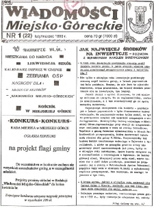 Wiadomości Miejsko-G&oacute;reckie 1996 nr 1 (22)