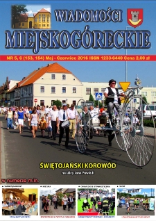 Wiadomości Miejskog&oacute;reckie 2016 nr 5/6 (153/154)