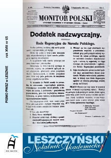 Leszczyński Notatnik Akademicki 2020 R.20 Nr 65