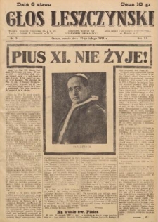 Głos Leszczyński 1939.02.11 R.20 Nr 34