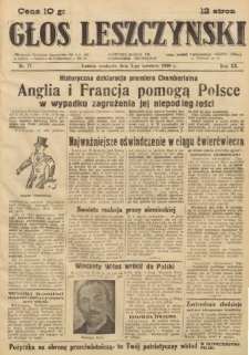 Głos Leszczyński 1939.04.02 R.20 Nr 77