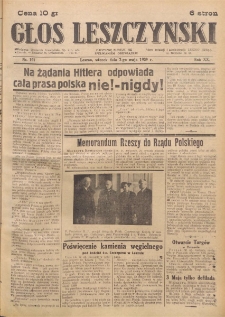 Głos Leszczyński 1939.05.02 R.20 Nr 101
