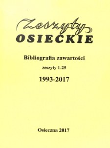 Zeszyty Osieckie : Bibliografia zawartości: cz.1
