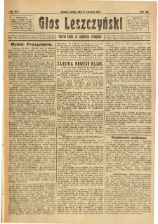 Głos Leszczyński 1922.08.05 R.3 Nr177