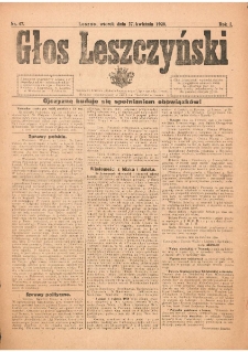 Głos Leszczyński 1920.04.27 R.1 Nr47