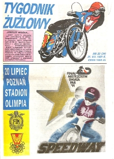 Tygodnik Żużlowy 1991.07.21 R.2 Nr29(34)