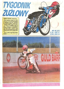 Tygodnik Żużlowy 1991.11.17 R.2 Nr46(51)