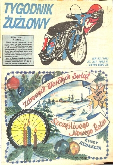 Tygodnik Żużlowy 1992.12.27 R.3 Nr52(109)