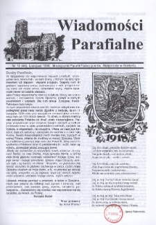Wiadomości Parafialne 1998.11 Nr10(44)